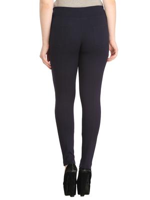 black polyester jeggings - 12523758 - Standard Image - 3