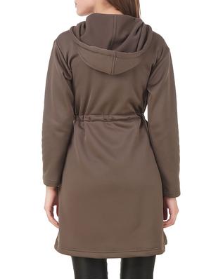 solid brown long over coat - 12546929 - Standard Image - 3