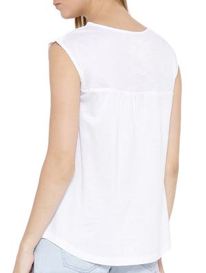 white printed cotton tee - 12550203 - Standard Image - 3