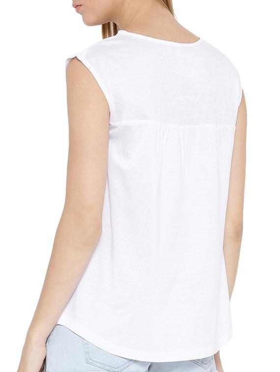 white printed cotton tee - 12550203 - Zoom Image - 3