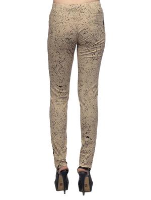 beige printed cotton jegging - 12551799 - Standard Image - 3