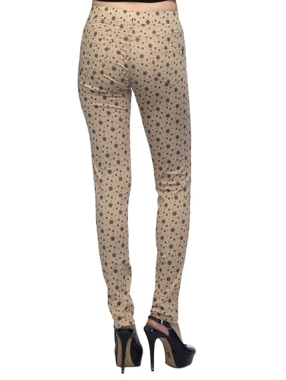 beige printed cotton jegging - 12551800 - Zoom Image - 3