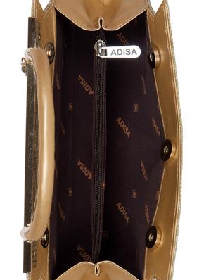 Gold leatherette embellished hand clutch - 12553404 - Standard Image - 3