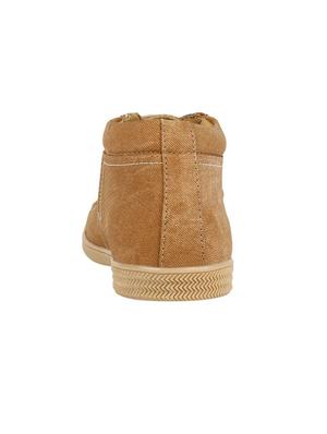 beige denim lace up sneakers - 12553549 - Standard Image - 3