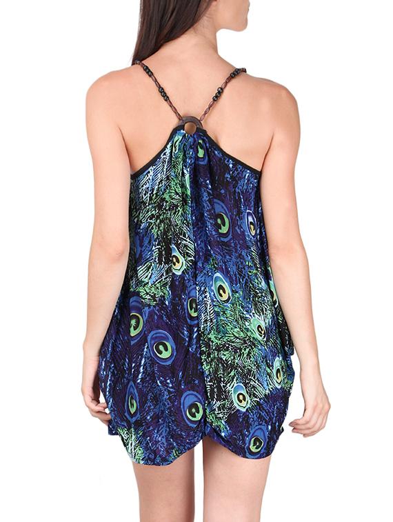 asymmetric halter neck dress - 12558832 - Zoom Image - 3