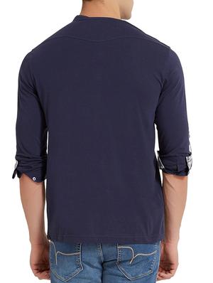 navy blue cotton tshirt - 12560480 - Standard Image - 3