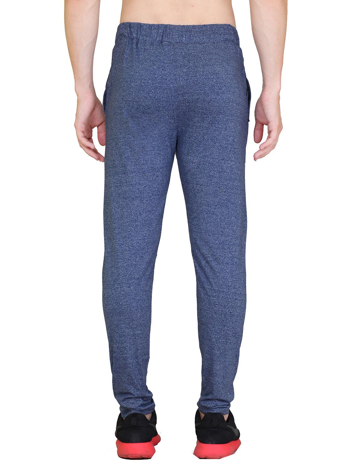 light blue cotton full length track pant - 12560812 - Zoom Image - 3