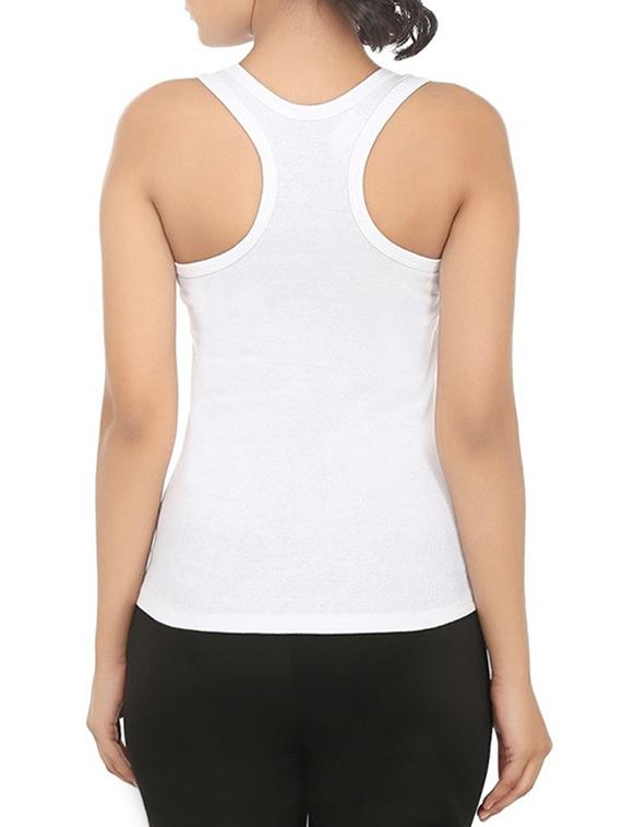 white cotton tank tee - 12576818 - Zoom Image - 3