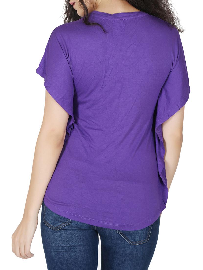 purple viscose top - 12586942 - Zoom Image - 3