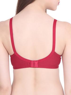 dark red cotton bra - 12592048 - Standard Image - 3