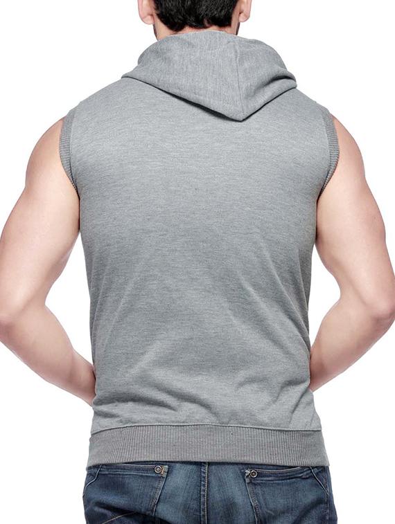 solid grey fleece sweatshirt - 12593506 - Zoom Image - 3