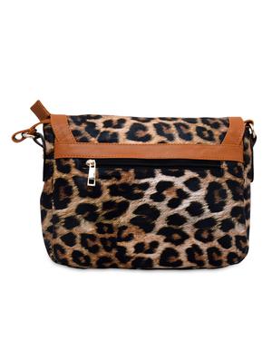 brown animal printed leatherette sling bag - 1261153 - Standard Image - 3