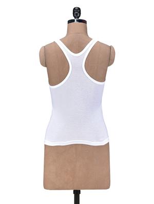 Solid White Cotton Tank Top - 1261586 - Standard Image - 3