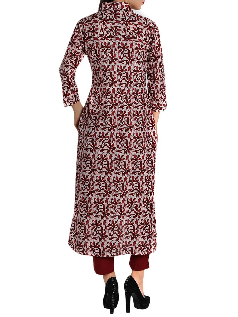 high-low printed kurta - 12648390 - Zoom Image - 3