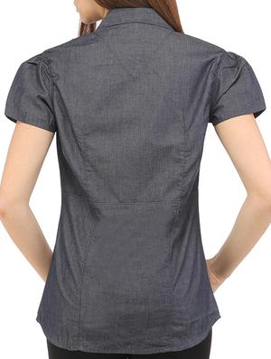 grey denim regular shirt - 12662200 - Standard Image - 3