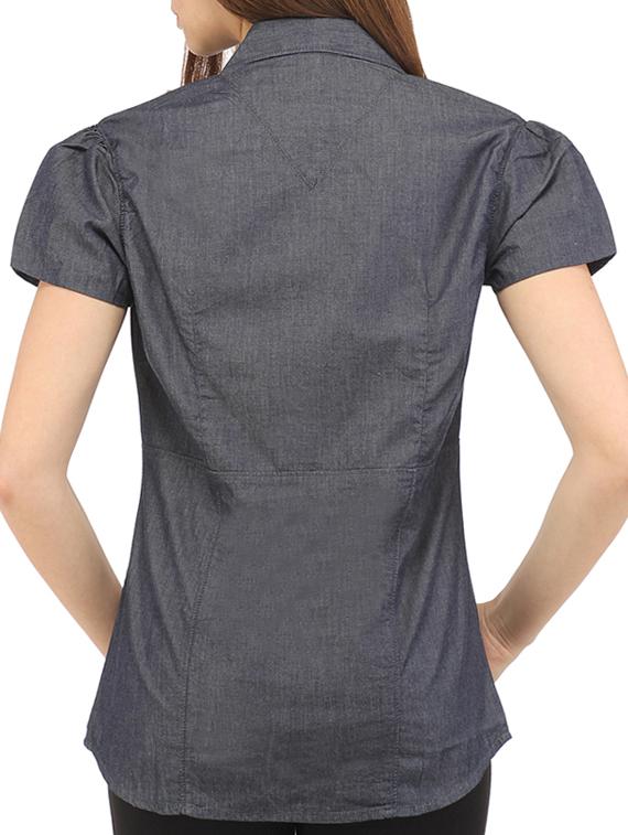 grey denim regular shirt - 12662200 - Zoom Image - 3