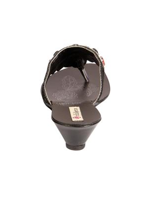 black pu wedges - 12753866 - Standard Image - 3