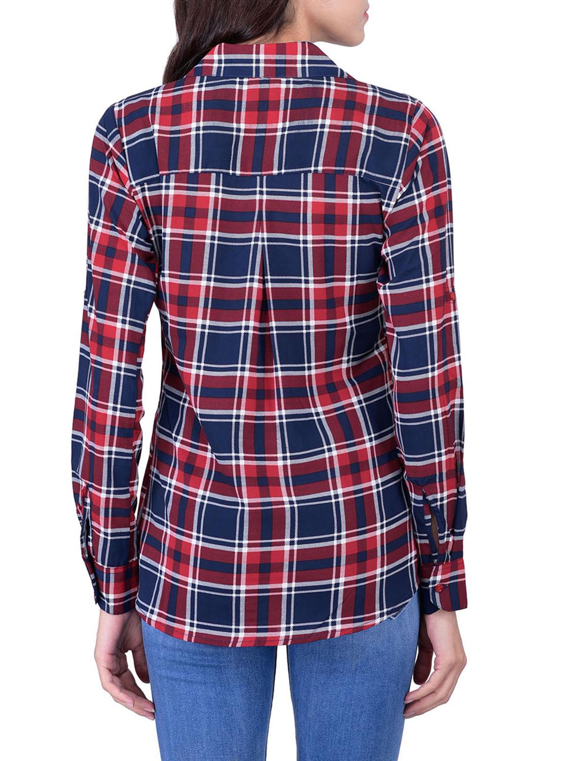 blue polyester regular shirt - 12755872 - Zoom Image - 3