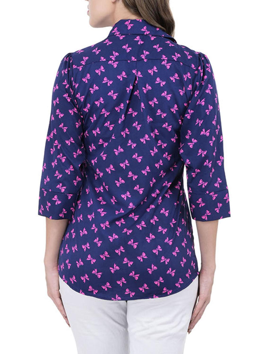 blue polyester regular shirt - 12755873 - Zoom Image - 3