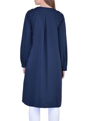 solid navy blue overcoat - 12755893 - Standard Image - 3