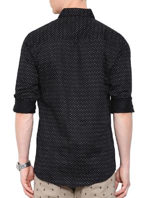 black cotton casual shirt - 12757497 - Standard Image - 3