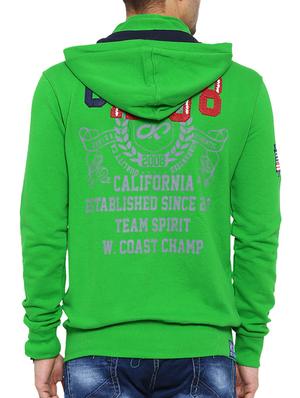 green fleece printed sweatshirt - 12759902 - Standard Image - 3