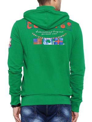 green fleece patchwork sweatshirt - 12759908 - Standard Image - 3