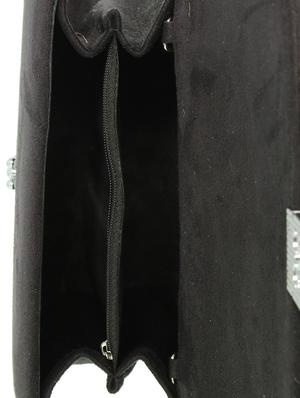 black shimmer faux leather sling bag - 1276988 - Standard Image - 3