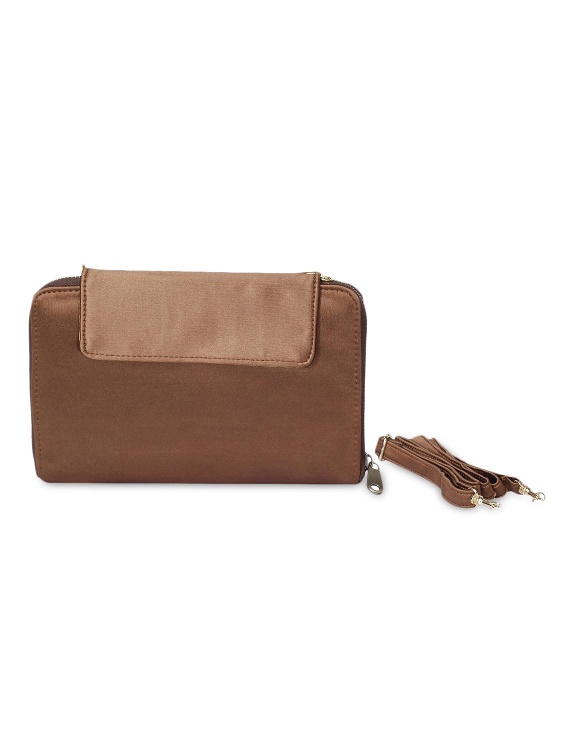 brown sequined clutch cum slingbag - 1276995 - Zoom Image - 3