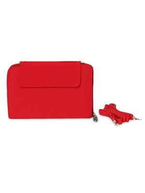 red sequined clutch cum slingbag - 1276997 - Standard Image - 3