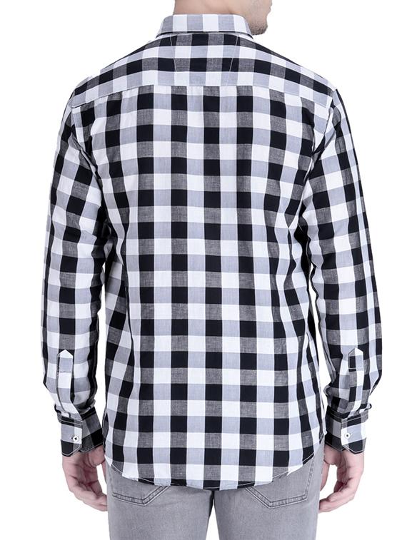 black cotton casual shirt - 12776310 - Zoom Image - 3