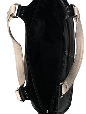black leatherette handbag - 12776907 - Standard Image - 3