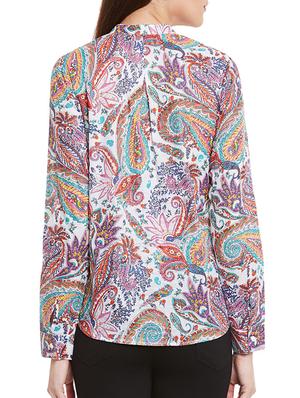 white paisley printed cotton shirt - 12780092 - Standard Image - 3