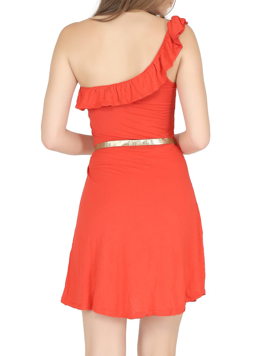 orange viscose dress - 12783639 - Zoom Image - 3