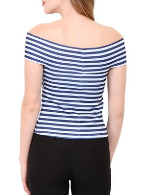 cross over striped top - 12786283 - Standard Image - 3