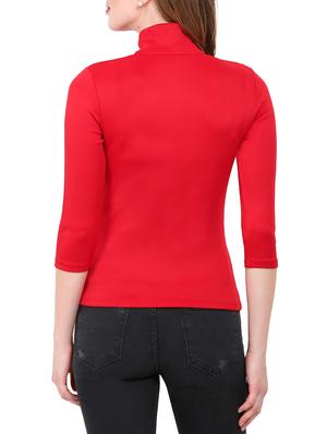 solid red cotton tee - 12786289 - Standard Image - 3