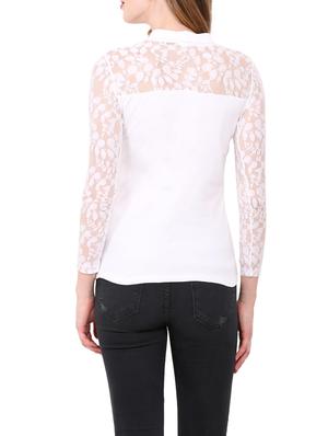 lace panel mock neck top - 12786303 - Standard Image - 3