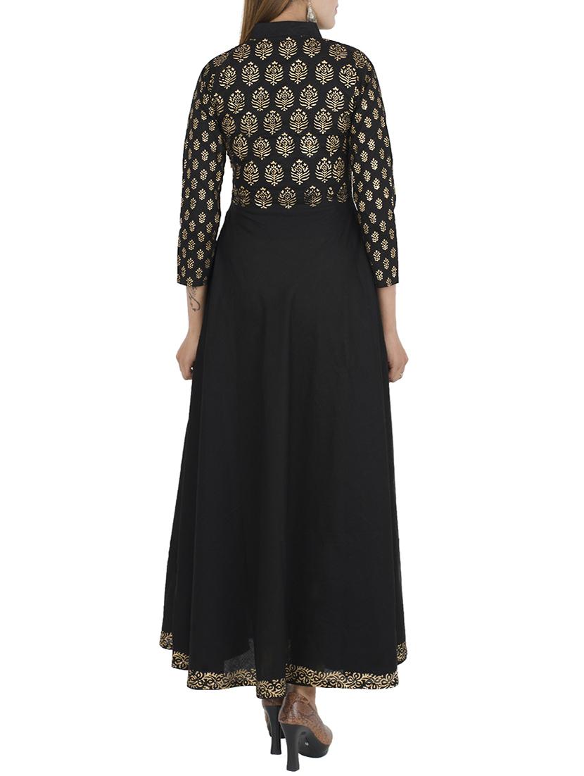 block print flared kurta - 12787534 - Zoom Image - 3