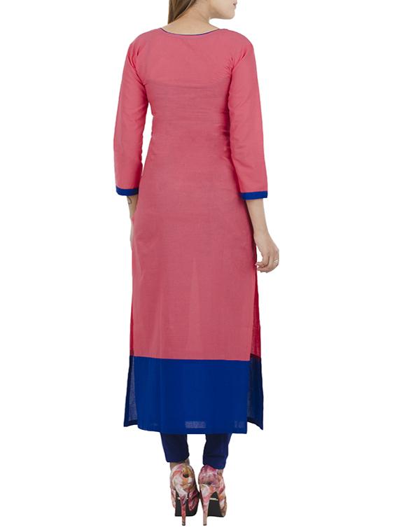 Embroidered straight kurta - 12787548 - Zoom Image - 3