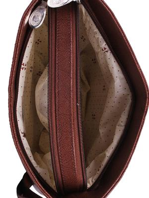 brown leatherette sling bag - 12787915 - Standard Image - 3