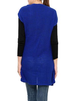 blue acrylic sleeveless shrug - 12789314 - Standard Image - 3