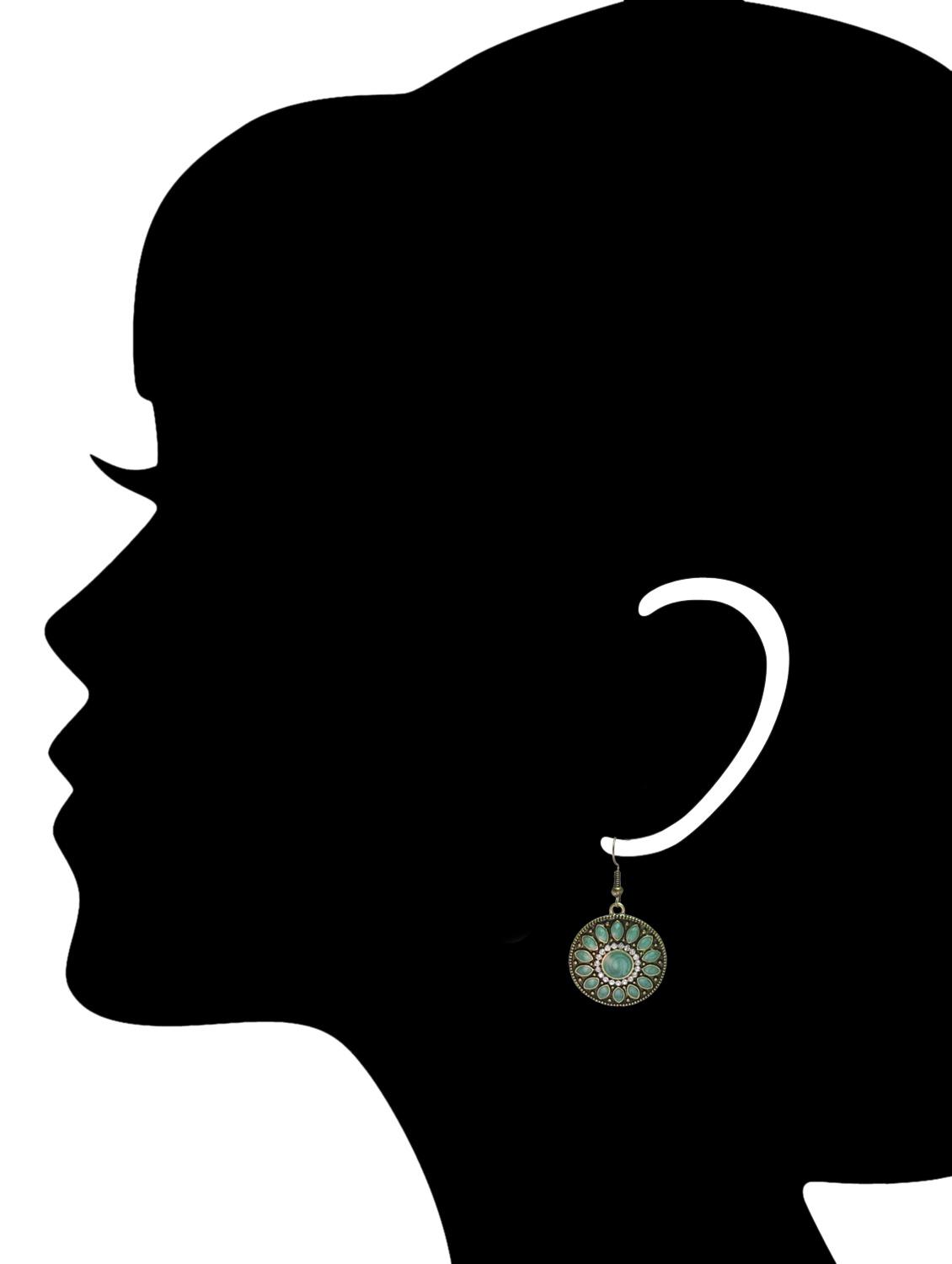 multi colored metal drop earrings - 12790474 - Zoom Image - 3