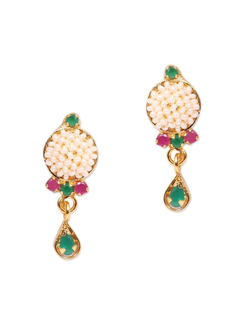 pearls collection golden pendant set for women - 12790489 - Zoom Image - 3