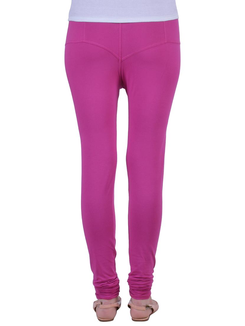 purple cotton lycra ankle length legging - 12792211 - Zoom Image - 3