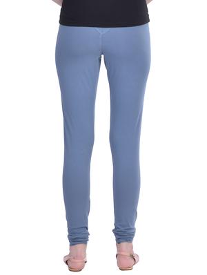 grey cotton lycra full length legging - 12792219 - Standard Image - 3