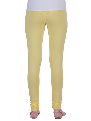 yellow cotton lycra full length legging - 12792224 - Standard Image - 3