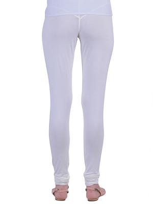 white cotton lycra full length legging - 12792226 - Standard Image - 3