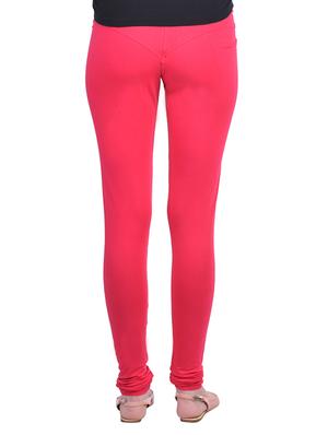 pink cotton lycra full length legging - 12792242 - Standard Image - 3