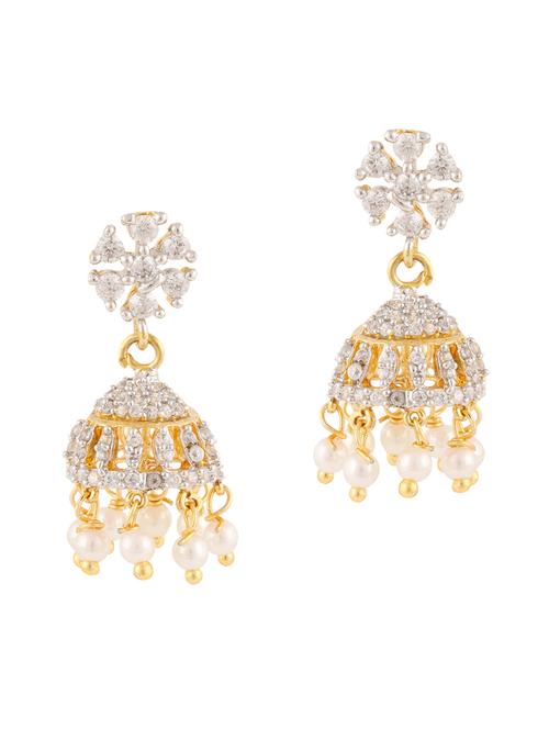 Parijaat Pack of CZ Jhumki Earrings - 12797086 - Standard Image - 1