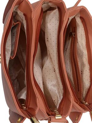 pink leatherette sling bag - 12798319 - Standard Image - 3